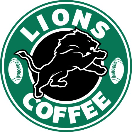 Detroit Lions starbucks coffee logo vinyl decal